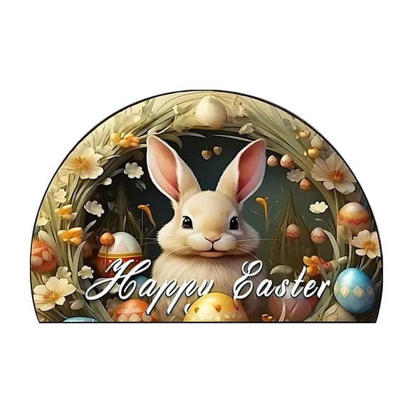 TIELUTT Ensemble en Bois de Pâques Figurines Colorées d'Œufs et de Lapins pour Décoration Festive de la Maison Couverture d'Automne Jeté Tapis Doux 6x9 Grande Couverture pour Canapés