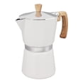 thumbnail image 3 of Moka Pot Aleación de aluminio Calor rápido Agarre cómodo Cafetera octogonal Olla para estufa eléctrica de gas Cocina superior Blanco 150 ml, 3 of 5