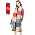 thumbnail image 6 of Fashion Plaid Blanket Scarf Women Long Scarves Warm Winter Checked Shawl Red, 6 of 7