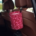 thumbnail image 5 of Fuzoiu Pink Glitter Print Car Trash Can,Leakproof Car Trash Can,Hanging Garbage Bin,Vehicle Trash Can, Suitable for Sedans, SUVs, MPVs & Trucks, 5 of 7