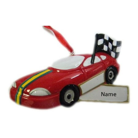 Race Car Personalized Christmas Ornament