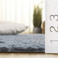 thumbnail image 4 of SAFAVIEH Rainbow Rosalin Solid Shag Area Rug, Gray, 5' x 8', 4 of 7