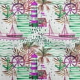 thumbnail image 1 of oneOone Polyester Spandex Green Fabric Ocean Lighthouse Sewing Craft Projects Fabric Prints By Yard 56 Inch Wide, 1 of 1