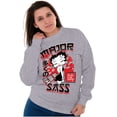 thumbnail image 3 of Kanji Style Betty Boop Major Sass Women Plus Size Sweatshirt Brisco Brands 2X, 3 of 5
