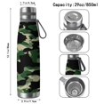 thumbnail image 3 of Camouflage 29oz Stainless Steel Insulated Thermos with Tea Filter, 360° Printed Travel Bottle, Leakproof BPA-Free Flask with Anti-Slip Base, 304 Inner & 201 Outer, Vacuum Cup, 3 of 6