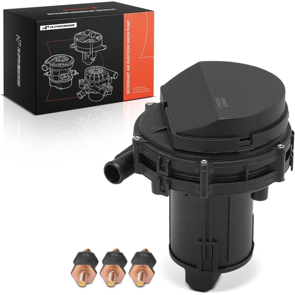 A-Premium Secondary Air Injection Smog Pump Compatible with BMW E46 Series 328i 1999-2000, 325i 2001-2003, 325xi 2001-2003, 330i 2001-2003, 330xi 2001-2003, 323i 1999-2000, 325Ci, 323Ci, 328Ci, 330Ci