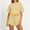 A178 Yellow, variant on Xdegoge Women's Striped 2 Piece Shorts Set Casual Short Sleeve T Shirt and High Waisted Drawstring Shorts Summer Lounge Active Tracksuit Pajama Sets