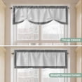 thumbnail image 5 of Black Gray Retro Greek Key Tie Up Valance Curtains for Windows, Kitchen Curtains Window Treatments, Greece Ancient Rustic Geometric Short Window Shades Valances for Bedroom Bathroom Cafe 42"x18", 5 of 8