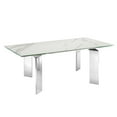 thumbnail image 5 of Modern Astor Stainless Steel Extendable Xl Motorized Dining Table in White, 5 of 5