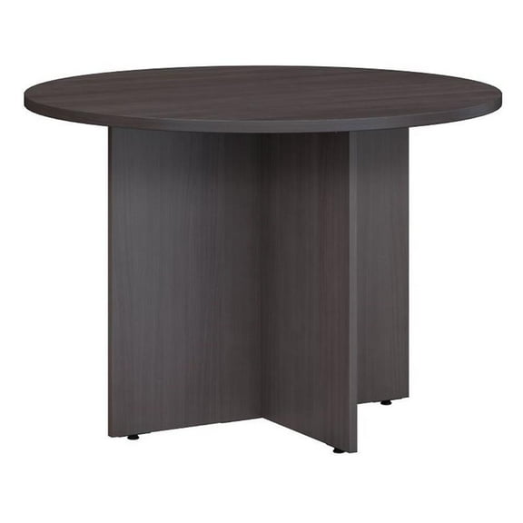 Bush Business Furniture 42W Round Conference Table in Storm Gray