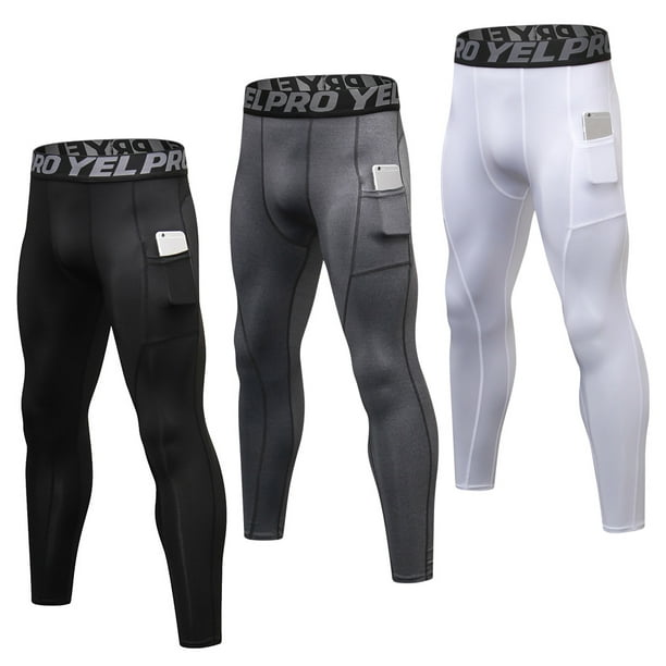  3 Pack Men's Compression Pants Tights Sports Leggings