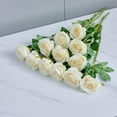 thumbnail image 4 of 12PC Black Roses Artificial Flowers Fake Roses Silk Realistic Roses Bouquet Flowers with Long Stems for Wedding Home Party Centerpieces Decorations, 4 of 5