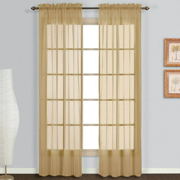 Monte Carlo 118 X 63 Window Curtain Panel Pair Bronze Com Monte Carlo 118 X 63 Window Curtain, Curtains 118 Inches Length