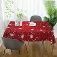 thumbnail image 6 of SKYSONIC Christmas Snowflake Tablecloth Waterproof Washable Polyester Square Table Cover Durable Tablecloth for Kitchen Dining Table Party Decor (60 X 120 Inch), 6 of 7