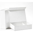 thumbnail image 1 of 2PCS Caja de Regalo con Tapa Magnética, 26 * 19 * 8, Embalaje de Lujo, Rectangular, Plegable, Cajas de Propuesta para Dama de Honor, Boda, Navidad, Halloween, Regalo para Cumpleaños, Blanca, 1 of 4