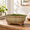 Oval Yellowish Brown-11 Inch, variant on Rectangular Blue 13.5 Inch Ceramic Plant Pot for Indoor Outdoor Succulent Bonsai