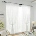 thumbnail image 3 of Window Treatment Lace Embroidered Light Filtering Polyester Retro Style Rod Pocket Voile Panel Curtain Home Accessories, 3 of 8
