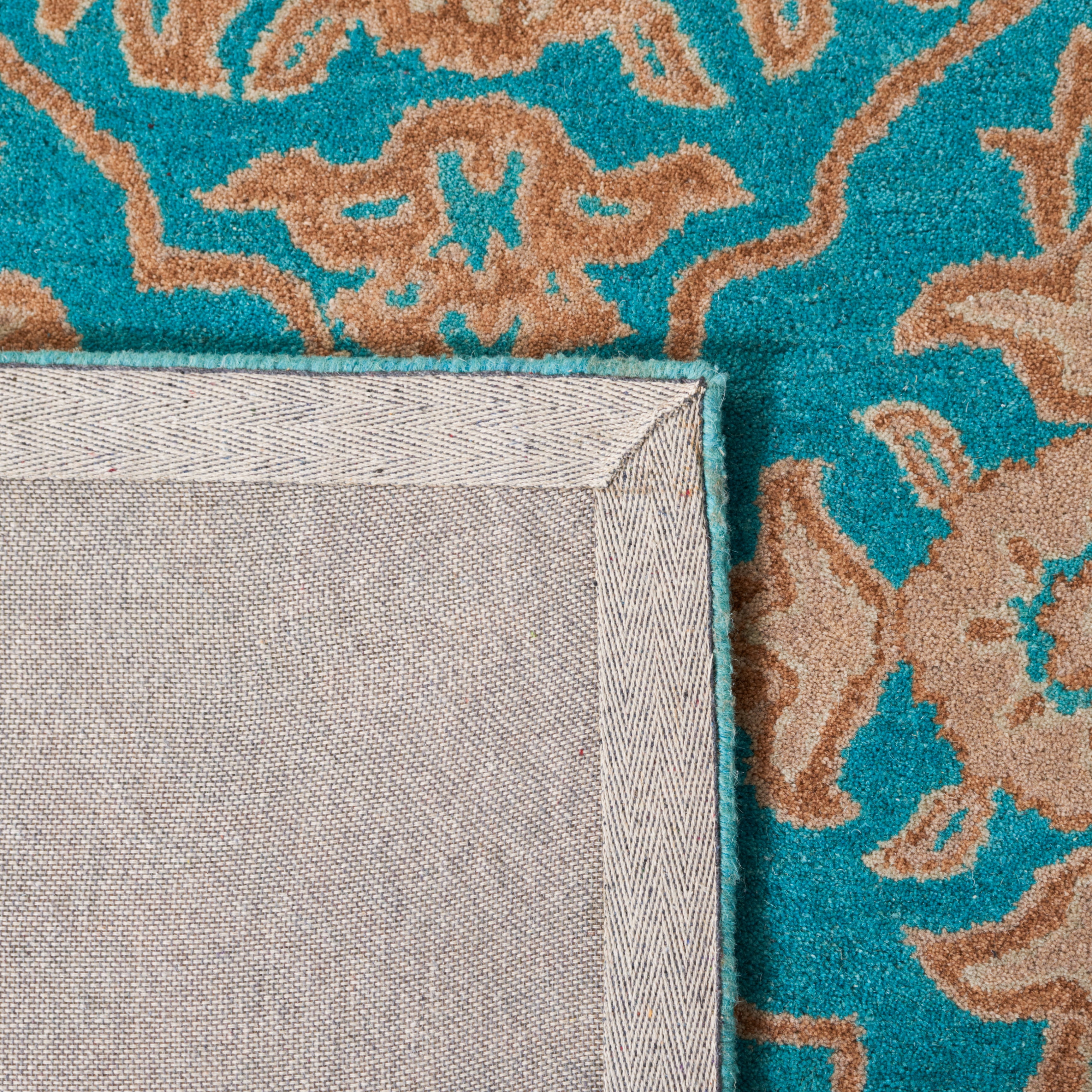 Safavieh Heritage Adams Damask Wool Area Rug, Turquoise/Multi, 3' x 5'