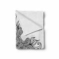 thumbnail image 2 of Celtic Soft Flannel Fleece Throw Blanket, Royal Old Celtic Knot Pattern with Curled Lace Leaf Renaissance Times Art, Cozy Plush for Indoor and Outdoor Use, 70" x 90", Black White, by Ambesonne, 2 of 6