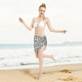 thumbnail image 5 of KLL Cartoon Bulldog 1 Print Women's Sarong Coverups Short Bathing Suit Wrap Skirt Beach Wrap Swimsuit Cover Ups, 5 of 6