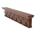 thumbnail image 3 of Home Wall Decorative Antique Brass Hardware 6 Hook Coat Rack - Brown Antique, 3 of 7