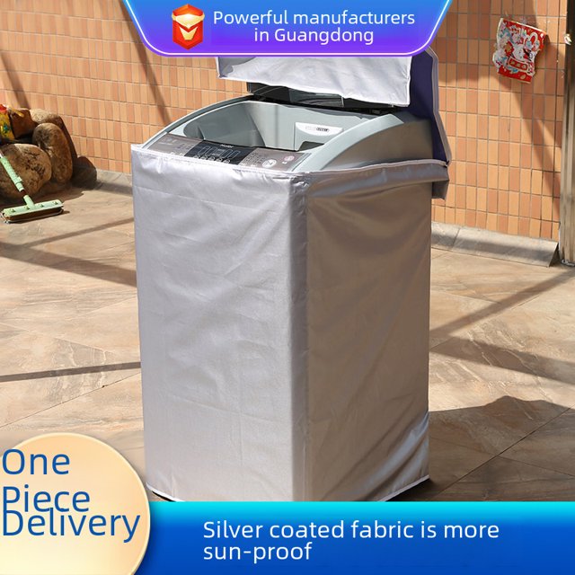 Universal Washing Machine Cover for Haier/Little Swallow - Waterproof Polyester Dustproof Protector, Customizable Fit for Front-Load/Top-Load Automatic Machines, Easy to Install, XL Size (Front-Load