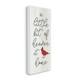 thumbnail image 2 of Stupell Industries Little Bit Of Heaven Calligraphy Red Cardinal Motif Canvas Wall Art, 17 x 40, Design by Daphne Polselli, 2 of 5