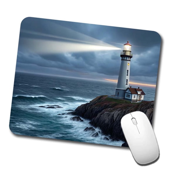 Coastal Lighthouse Rugged Mouse Pad Low Profile Gaming Mat