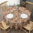 thumbnail image 3 of Patchwork Chicken Pattern Round Tablecloth 60"x60",Wrinkle Wipeable Table Cloth for Kitchen Dining Room Picnic Patio Party, 3 of 6