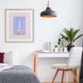 thumbnail image 2 of Stupell Industries Eiffel Tower over Pink Stripes Birch Framed Print Under Glass design by Pooja Dave, 21 x 17, 2 of 10