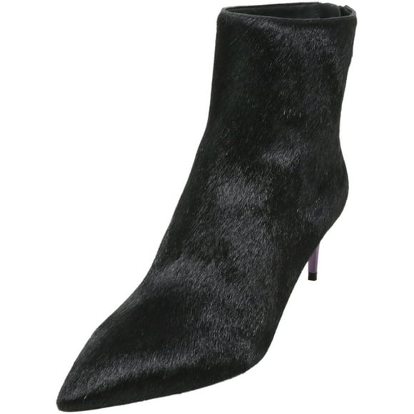 Alain Tondowski Women's Vitello Horsy Boot Nero High-Top Faux Fur - 7.5M