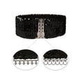 thumbnail image 4 of Unique Bargains Ladies Elastic Waist Belt Black & Silver, 4 of 6