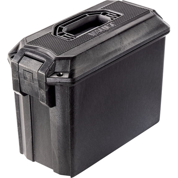 Pelican V250 Vault Ammo Storage Case, Crushproof, Multi-Purpose case, Heavy-Duty Handles, Push Button Latches, Stainless Steel Lock Hasps - Black