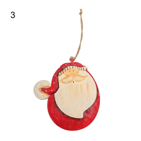 

QILIN Double-side Coloured Christmas Pendant DIY Wrought lron Sturdy Construction Festival Ornaments Home Decor