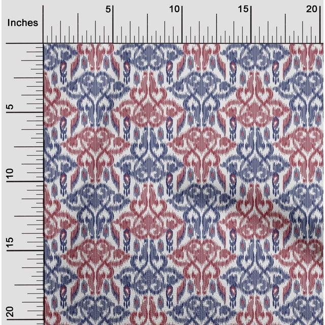 oneOone Cotton Flex Fabric Swirl & Paisley Ikat Printed Craft Fabric BTY 40 Inch Wide