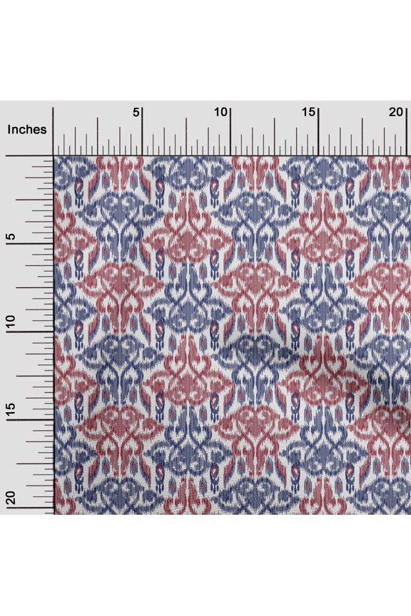 Viscose Chiffon Fabric Swirl & Paisley Ikat Print Fabric By Yard 42 Inch Wide