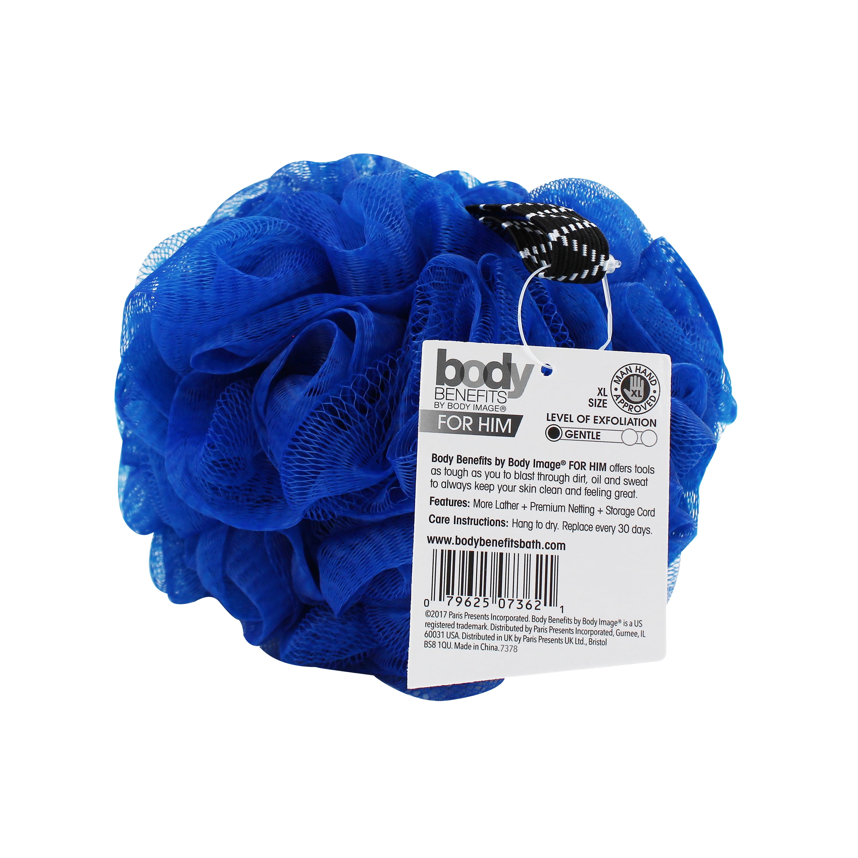 (4 pack) Body Benefits Mens XL Shower Body Loofah, Color May Vary
