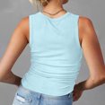thumbnail image 6 of Giftesty Tank Tops for Women Clearance Summer Women Solid Color Round Neck Pocket Sleeveless Casual Tee Tops Tank, 6 of 9