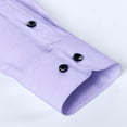 thumbnail image 4 of YLSDY Men's Long Sleeve Dress Shirts Stretch Wrinkle Free Button Down Shirt Business Wedding Formal Shirts Regular Fit Purple M, 4 of 5