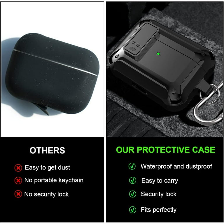 Case for Airpod Pro Case Cover with Lock, Compatible with Airpods