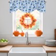 thumbnail image 3 of Blue Blueberry Tie Up Valance Curtains for Windows, Kitchen Curtains Window Treatments, Checkered Fruits Farmhouse Art Short Window Shades Valances for Bedroom Bathroom Cafe 42"x12", 3 of 8