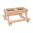 thumbnail image 1 of Comedero de madera para pollos y ardillas, sin residuos, contenedor de alimentación de 24 cm de alto Madera clara, 1 of 9