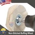 thumbnail image 2 of 6" x40 ply 5/8 Inch Arbor Hole Loose Non-Stitched Cotton Polishing Buffing Wheel, 2 of 2