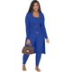 thumbnail image 1 of Conjunto de pijama lounge de 3 piezas para mujer, cárdigan largo OCEANLUX, 1 of 6