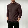 thumbnail image 2 of Frnrwgo Long Sleeve Shirts for Men Heavyweight Thermal Base Layer Mock Neck Solid Color Fall Winter, 2 of 10