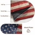 thumbnail image 6 of Retro American Flag Round Area Rug 3.3 FT, Non Slip Small Entryway Kitchen Mat, Vintage USA Flag Red Blue Wooden Washable Soft Circular Rug Non-Shedding Door Mat for Bathroom Playroom Kids Room, 6 of 9