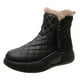 thumbnail image 2 of Botas de nieve de invierno para mujer, botines cómodos con cremallera impermeable a la moda con forro cálido para senderismo de invierno, senderismo, Negro, 2 of 8