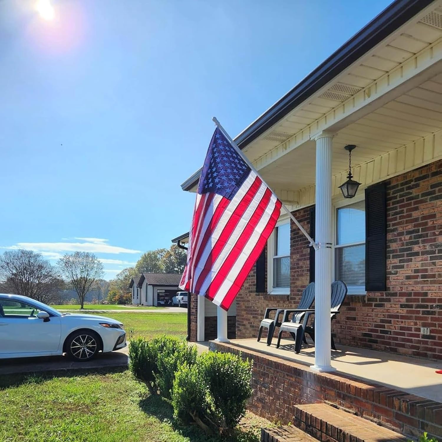 imerelez 4pcs 4X6FT American Flag for Outside: USA Flag Printed Nylon Flag National Flag w/Brass Grommets Best Indoor Outdoor Flags