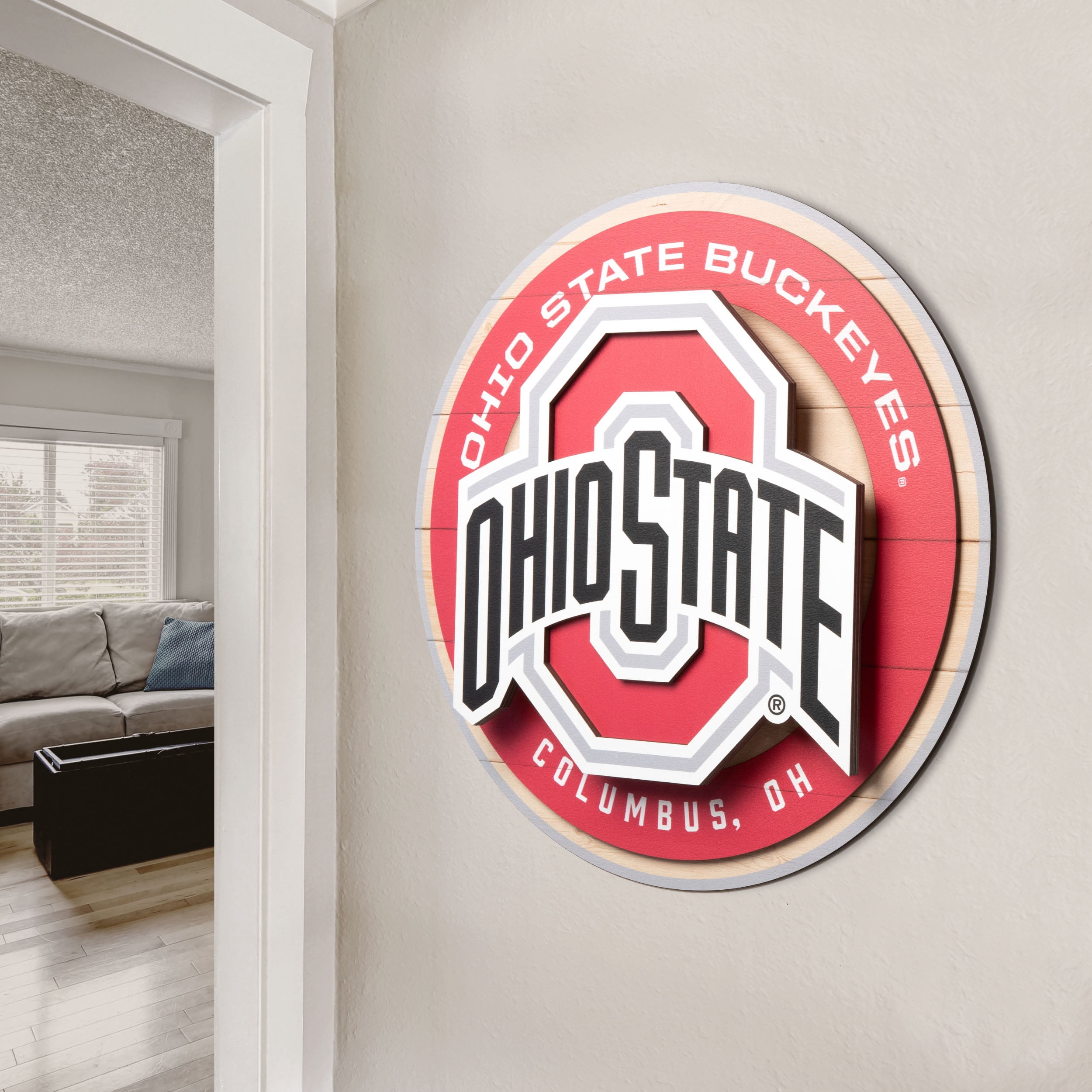YouTheFan NCAA Ohio State Buckeyes 3DX Circle Wall Art