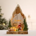 thumbnail image 4 of Xihbxyly Adornos Navideños Iluminados de Madera con Diseño de Papá Noel y Muñeco de Nieve, Decoración Festiva de Escritorio, Luz de Noche y Centro de Mesa, Decoración para Fiestas, Funciona con Pilas, 4 of 7